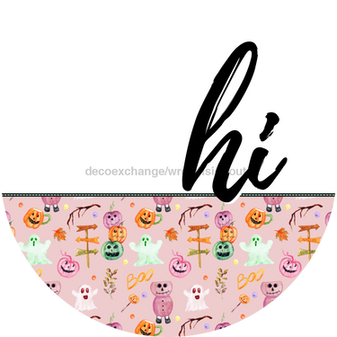 Halloween Door Hanger Dco-01584-Dh 18’ Round Wood